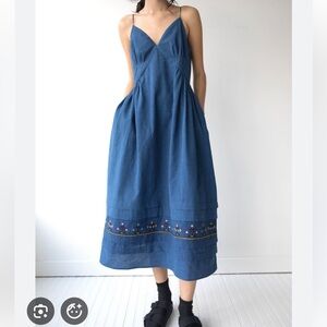 Caron Callahan midi dress with embroidery